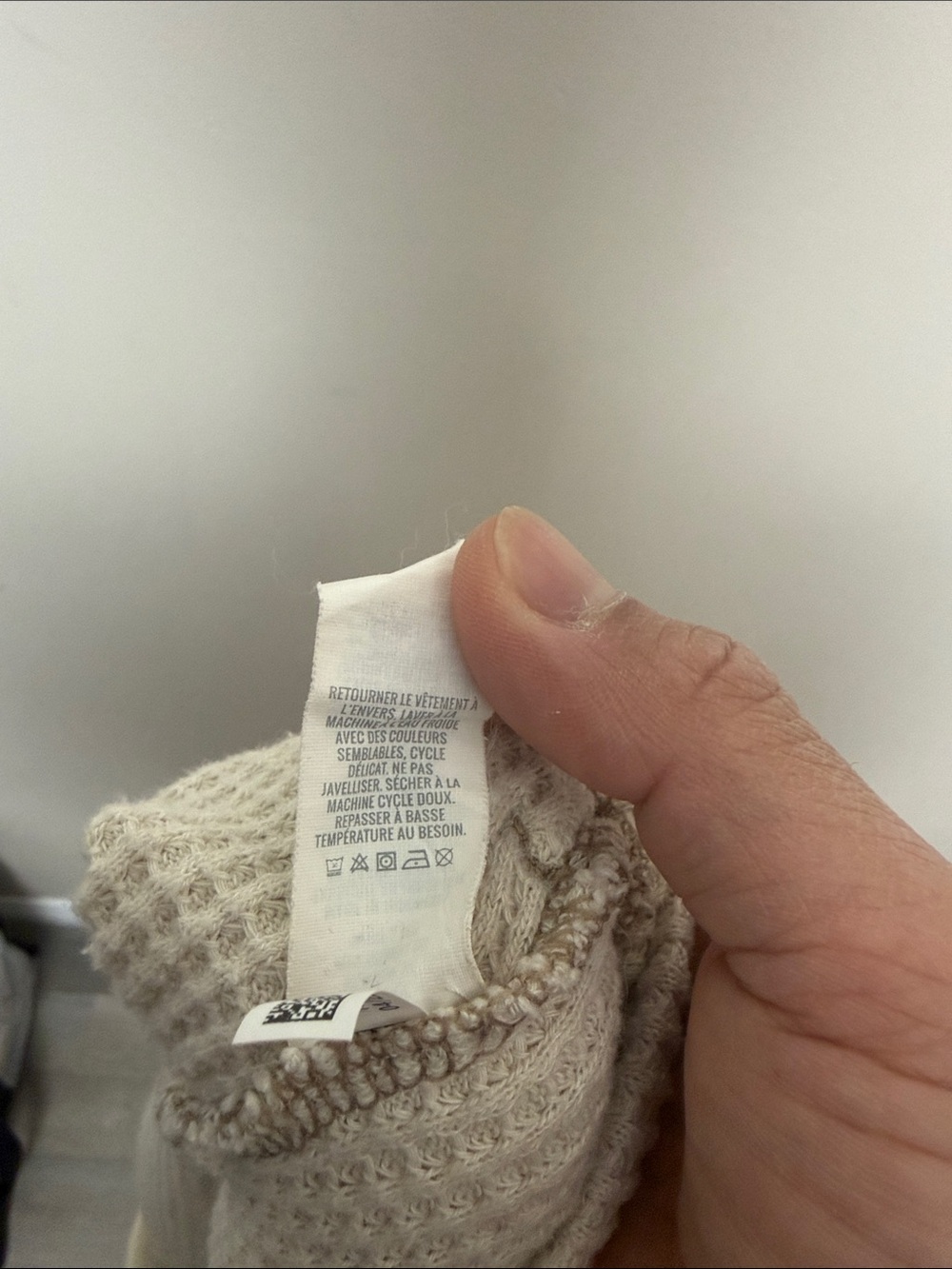 Aerie Cream Waffle Knit Half Zip Pullover Oversized Sweater Large Cozy Neutral - Picture 7 of 9